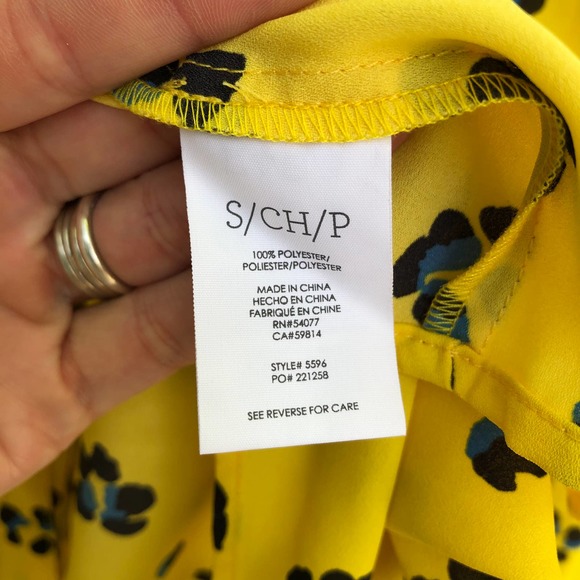 CAbi |  Yellow Animal Print Top - Picture 7 of 9